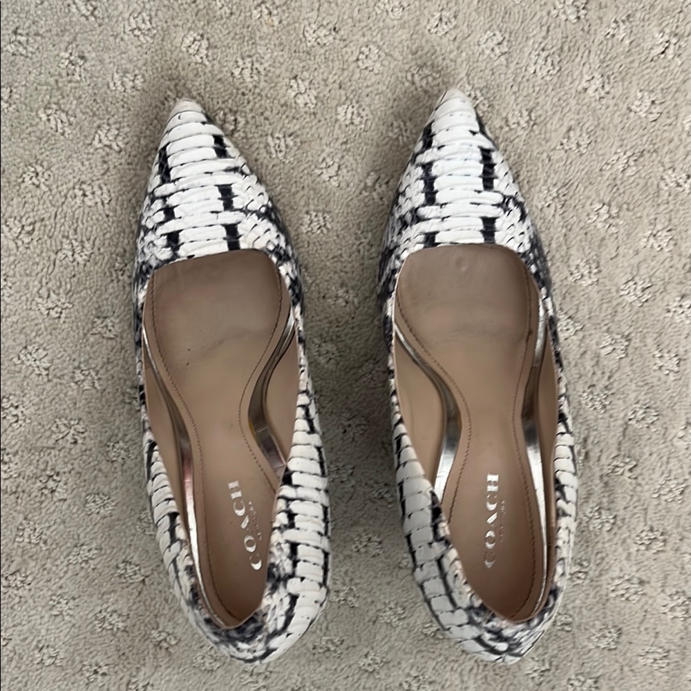 Coach Women's Black and White Heels